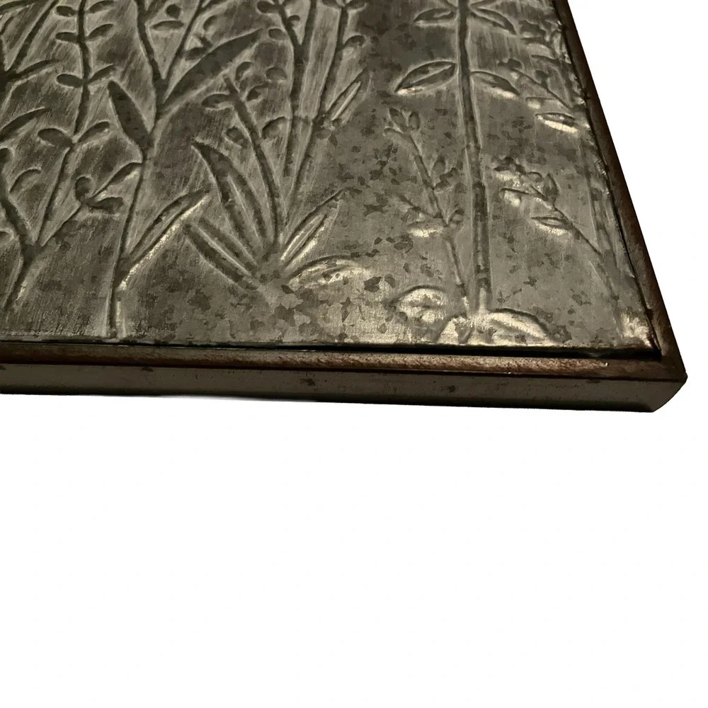 Large Botanical Metal Wall Art Rustic Farmhouse Wildflower Galvanized Decor 40
